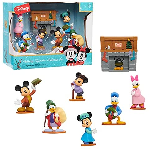 Just Play Disney Holiday Figurine Collector Set, 7 Piece Set from Mickey Mouse’s Christmas Carol, Includes Mickey Mouse, Minnie Mouse, Mortie Mouse, Donald Duck, Daisy Duck, Scrooge McDuck