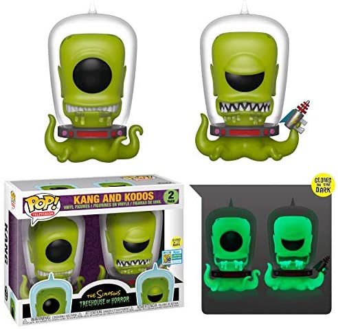 Funko Pop! Simpsons Treehouse of Horror Kang and Kodos Exclusive 2 Pack Shared Sticker Summer Convention Exclusive SDCC