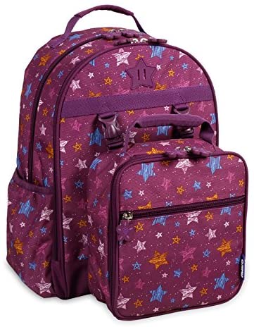 J World New York Kids' Backpack with Lunch Bag Set, Stars, One Size