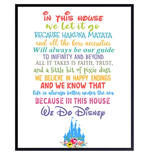 Disney Quotes - Disney Wall Art - Disney Wall Decor - Hakuna Matata - Disney - Inspirational Gifts for Women - Mickey Mouse, Walt Disney World, Disneyland, Toy Story, Lion King, Frozen, Jungle Book
