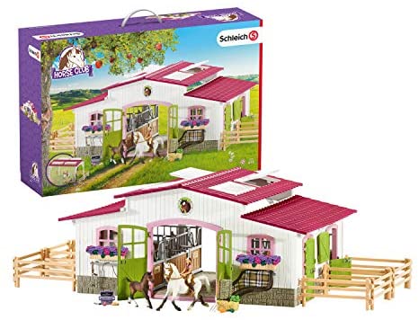 Schleich Horse Club, 44-Piece Playset, Horse Toys for Girls and Boys 5-12 years old Riding Center with Rider and Horses