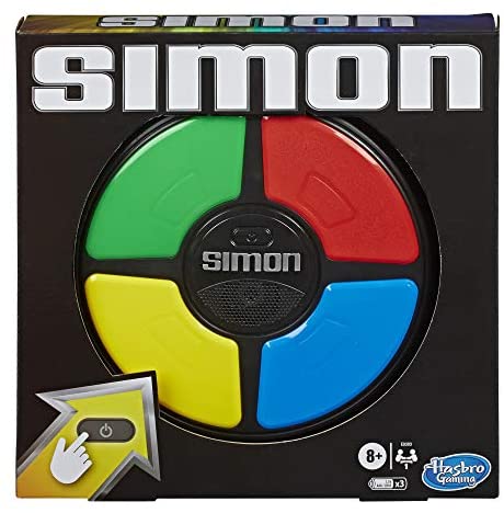 Hasbro Gaming Simon Handheld Electronic Memory Game With Lights and Sounds for Kids Ages 8 and Up