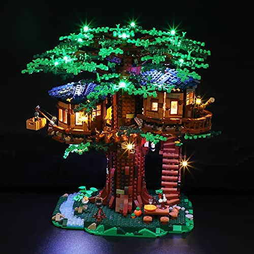 LIGHTAILING Led Light Compatible with Lego 21318 Ideas Tree House Building Blocks Model：Remote-Control Version - NOT Included The Model Set