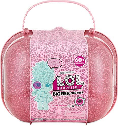 LOL Surprise Bigger Surprise Limited Edition with 2 Collectible Dolls, 1 Pet, 1 Lil Sis with 60+ Surprises in Eye Spy Series Carrying Case- Gift for Kids, Toys for Girls Ages 4 5 6 7+ Year