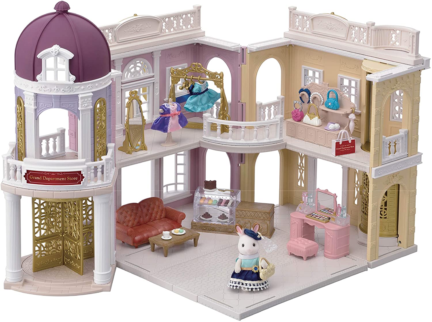 Calico Critters Town Series Grand Department Store Gift Set, Fashion Dollhouse Playset, Figure, Furniture and Accessories Included